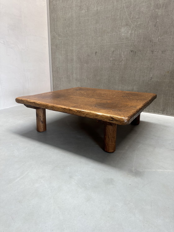 Image 1 of XL Vintage massief houten salontafel