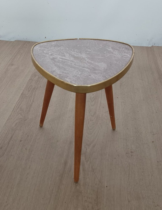Vijftiger jaren bijzettafel – Metaal, Kunststof (photo 3 of 7)