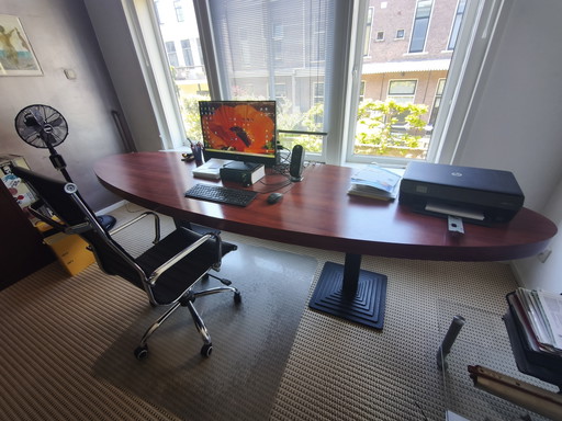 * Oval table or desk for study, office, or hospitality *