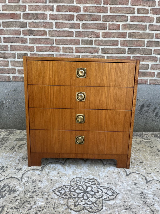 Cassettiera vintage in teak di MSI Sweden, metà del secolo scorso.