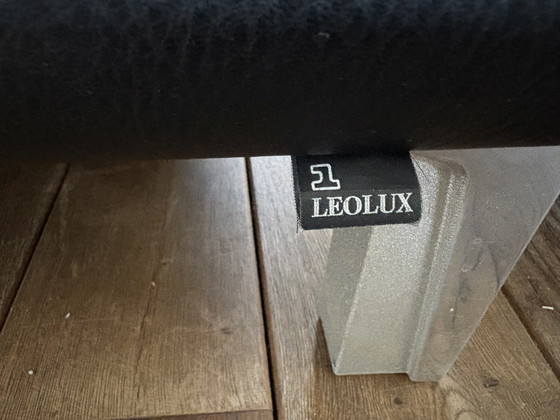 Leolux 2-Sitzer-Sofa Leder schwarz, Set mit 2 Sesseln – Leather, Metal (photo 8 of 15)