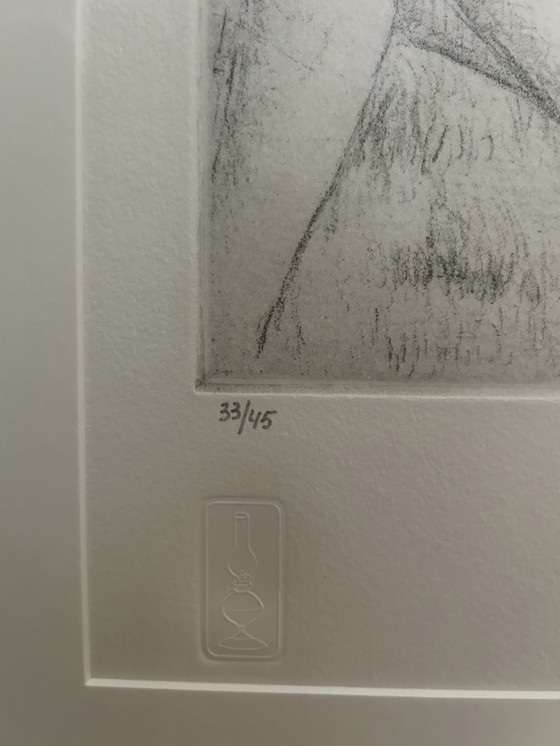 Image 1 of Eau-forte signée par Paul Delvaux, 1981 – édition 33/45 – encadrée