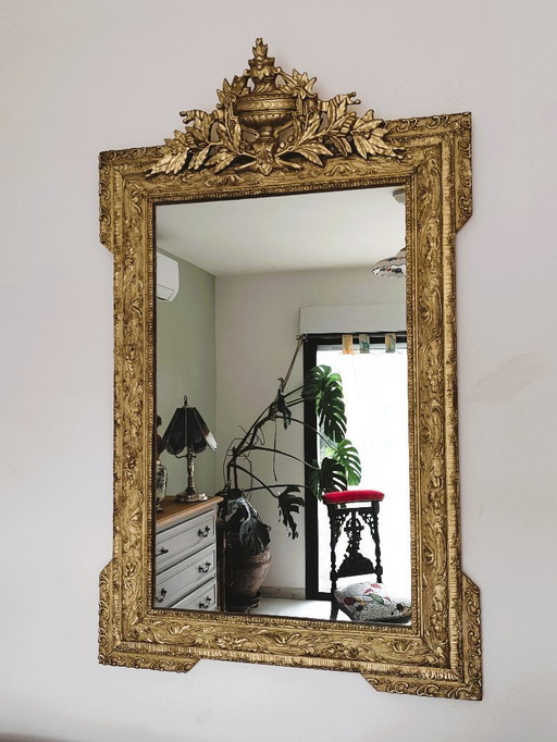 Grande specchio con frontale in stile Napoleone III