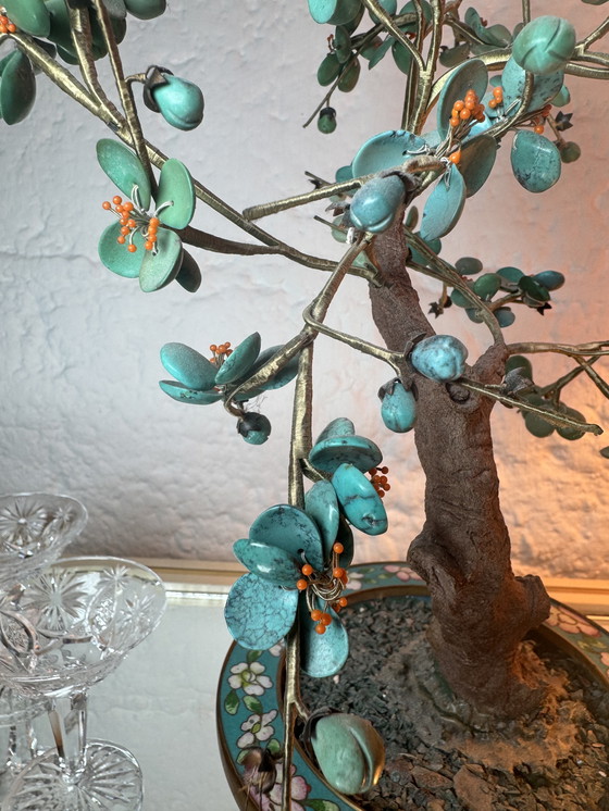 Image 1 of Bonsai turchese e cloisonné, periodo Repubblica Cinese