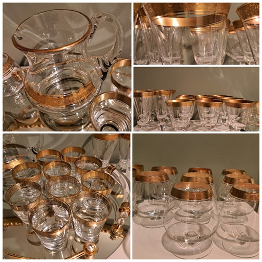 Theresienthal Concorde Mintonborde – Service de verres en cristal 49 pièces – Années 50/60