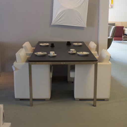 Table de jardin Manutti Zendo - 215x105 avec chaise de jardin Flow (ensemble de 4)