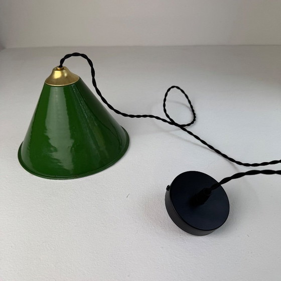 Image 1 of SOSPENSIONE CONICA INDUSTRIALE VINTAGE PER OFFICINA