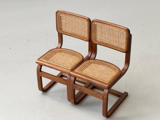 Image 1 of Set of 2 Mid-Century Cesca children's chairs with Viennese wickerwork, 1970s