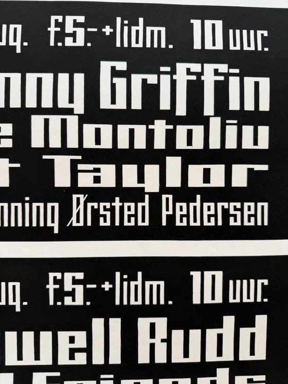 Image 1 of Jazz al Paradiso, agosto 1975, serigrafia vintage, stampata nei Paesi Bassi