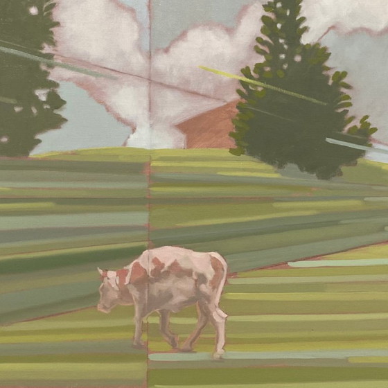 Image 1 of Tra cielo e terra, olio su tela, 130x80 cm