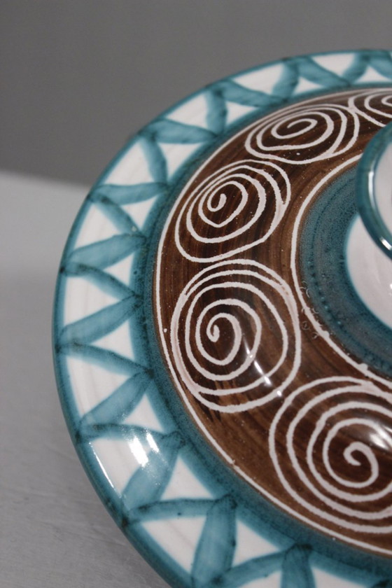 Image 1 of Robert Picault in Vallauris – Gemüsefonduetopf mit Deckel, 31 cm, Frankreich, 1950er Jahre