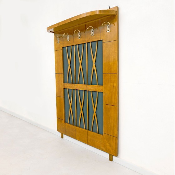 Image 1 of Italienischer Art-Deco-Garderobenständer aus Ahorn im Stil von Paolo Buffa, 1950er Jahre