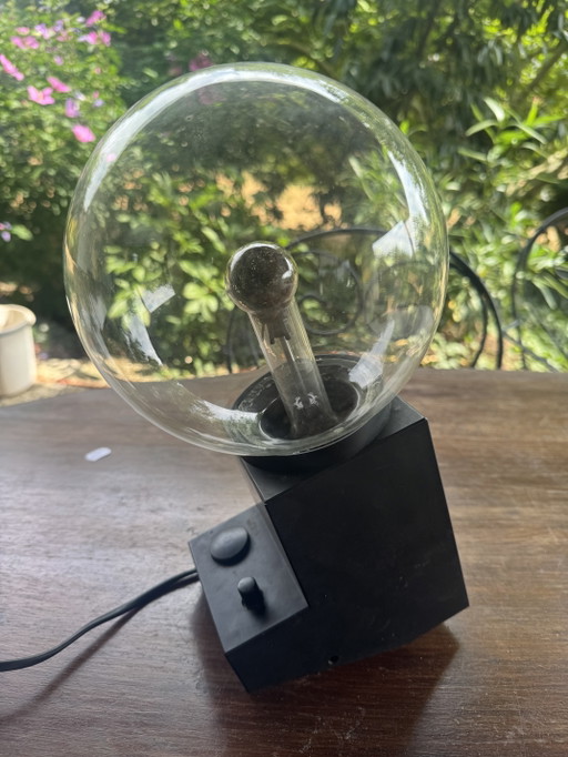 Large vintage plasma lamp – Space Age design – 1980s