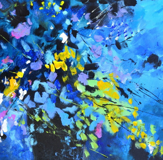 Abstract Blue Still Life – Paintings & Drawings, Canvas (photo 3 of 5)