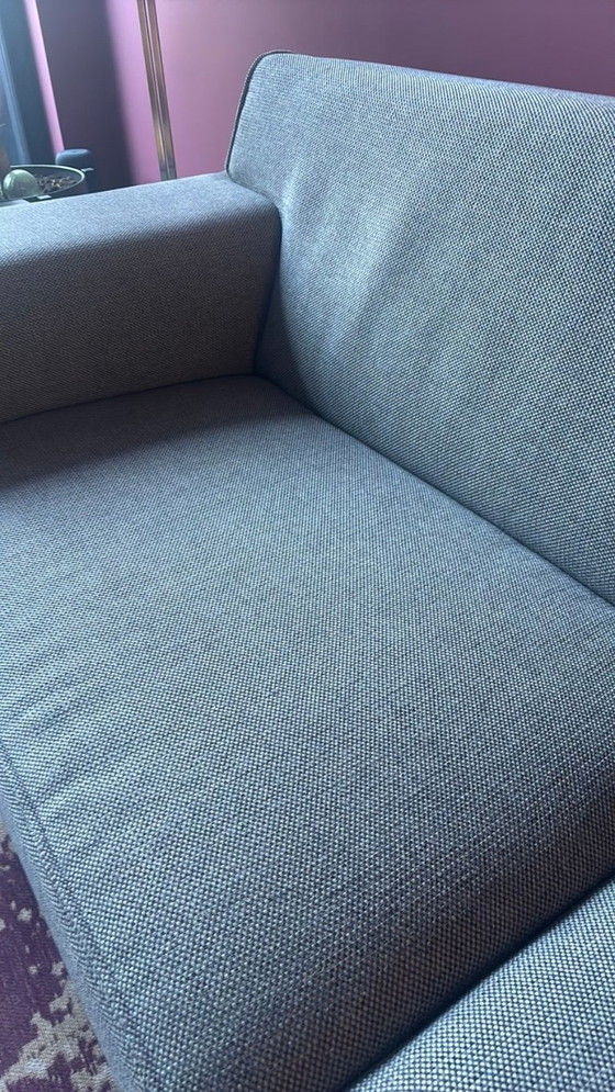 Sofá moderno de 3 plazas gris con patas metálicas. – Woonexpress, Sofás de 3 plazas, Textile, Metal (photo 6 of 6)