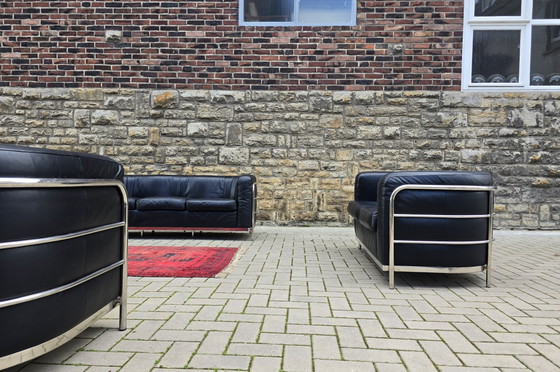 Image 1 of Zanotta Onda Set Zitgroep Bank Fauteuils Lederen Suite Jaren 70 80 Vintage