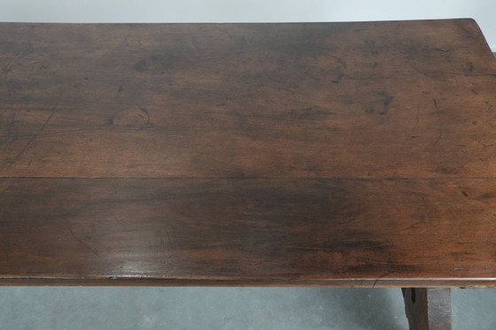 Image 1 of Antiker spanischer Esstisch aus dem 18. Jahrhundert mit schmiedeeisernem Gestell in ungewöhnlich großer Größe