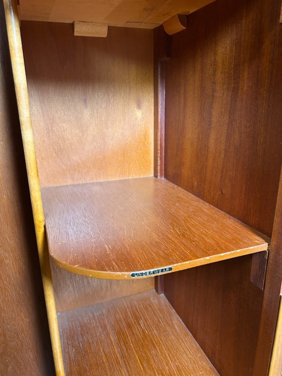 Image 1 of  Art Deco Burr Walnut Vintage Brocante Gents Wardrobe 1930–1940