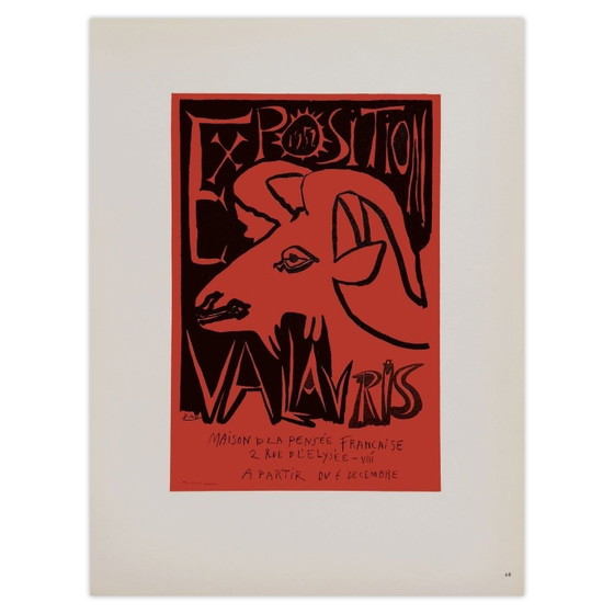 Image 1 of Pablo PICASSO AF 1952 - Plakat der Ausstellung Vallauris 1959