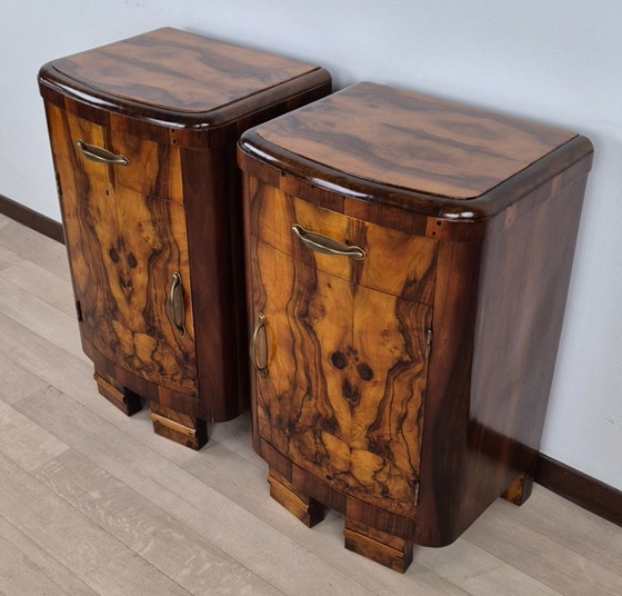 Image 1 of Mesitas de noche Art Déco Emiliani de 1928