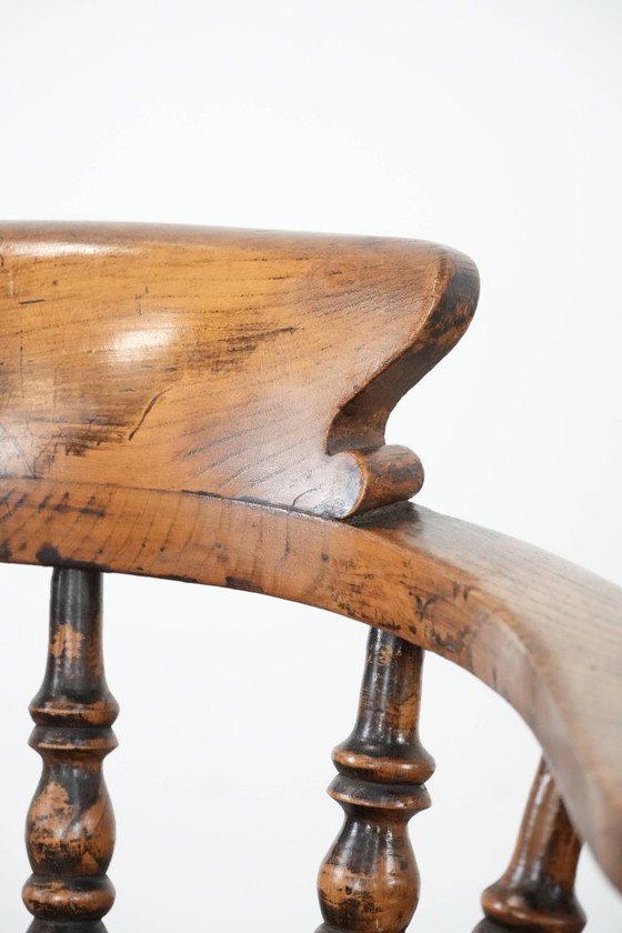 Image 1 of 2 sedie da capitano antiche inglesi dei primi del XIX secolo