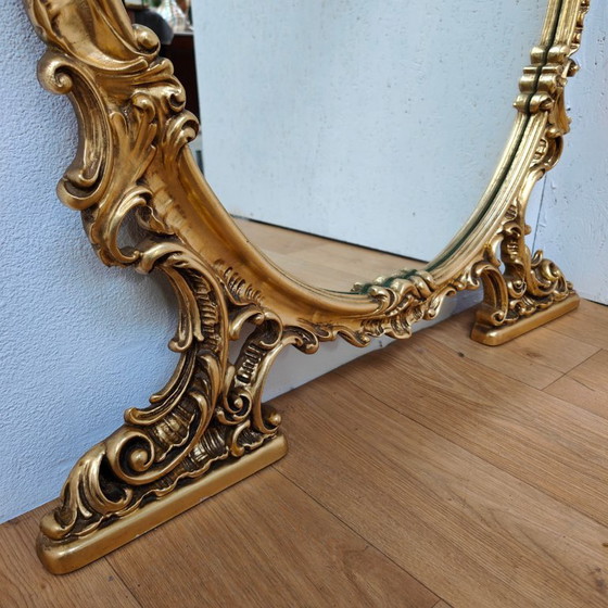 Image 1 of Grand miroir sur pied de style baroque et rococo, miroir de cheminée