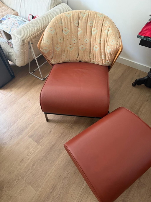 Chaise et repose-pieds Capellini Elba
