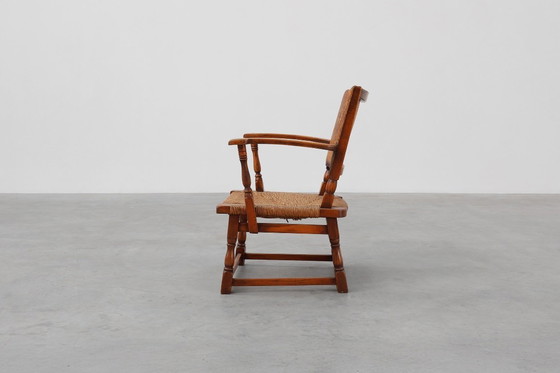 Image 1 of Poltrona in pelle e rovere di Theo Ruth per Artifort, Paesi Bassi, 1940