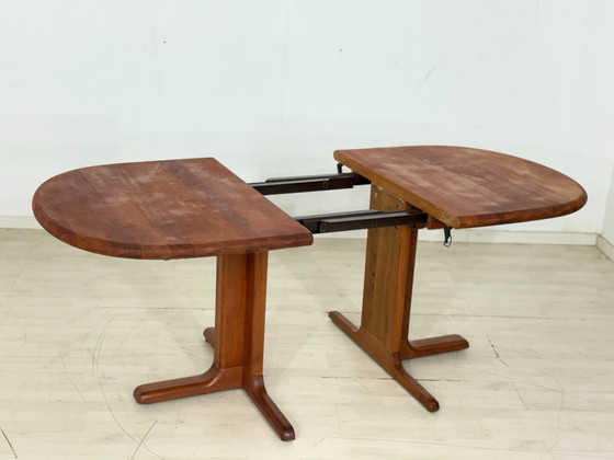 Image 1 of Tavolo da pranzo in teak Dyrlund, tavolo in legno, tavolo da cucina, allungabile