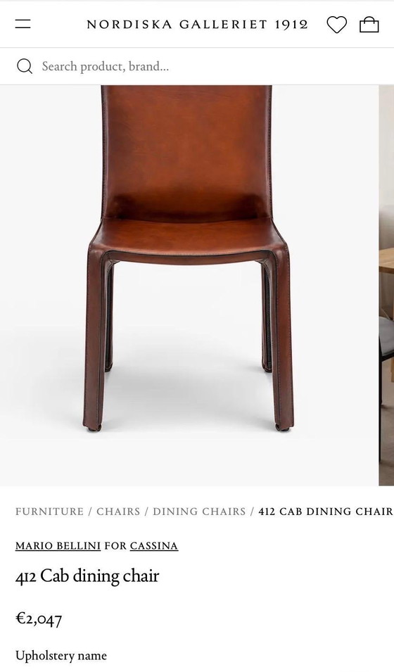 Cassina By Mario Bellini Leather Dining Chairs, 6 Pieces (photo 7 of 7)