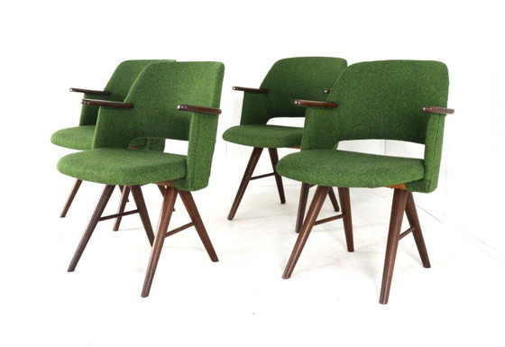 Image 1 of Set of 4 Pastoe chairs FT30 vintage upholstered
