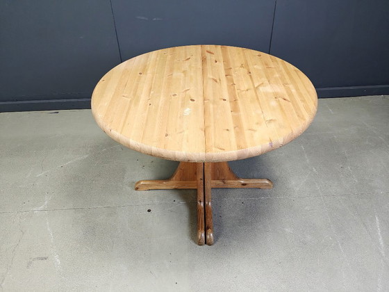 Image 1 of Rainer Daumiller style XL extendable pine wood  Dining Table, 1970s