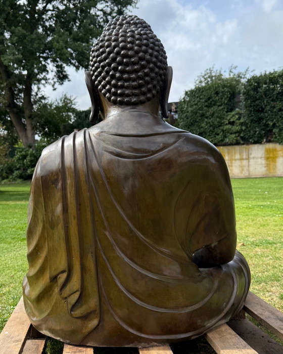 89 cm Buda Amida Japonés de Bronce – Estilo Kamakura Daibutsu – Amida Mudra XXL – Esculturas, Bronze (photo 8 of 11)
