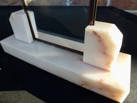 Image 1 of 2 cornici per foto vintage in marmo e osso.