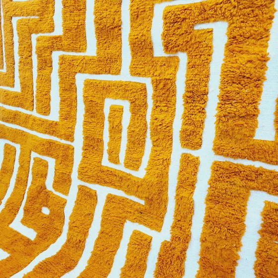 Oranje tapis bérbere ecru à motieven géométriques 250cmx300cm – Vloerkleden en tapijten, Cotton (photo 3 of 9)