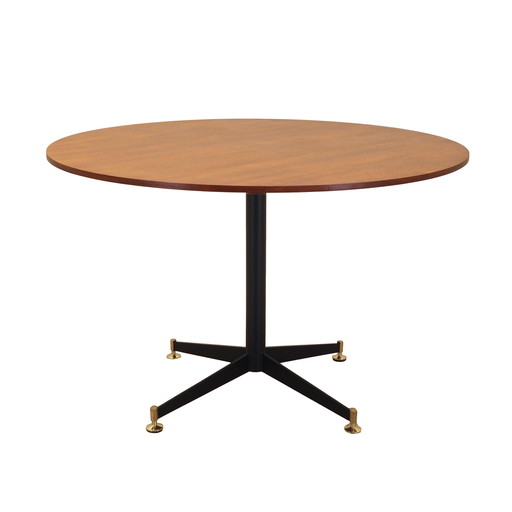 Runder Tisch aus Teakholz, italienisches Design, 1970er Jahre, Produktion: Italien
