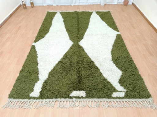 Tapis Artisanal Marocain Fait Main Dans L’Atlas 250cmx150cm – vloerkleden en tapijten, Wool