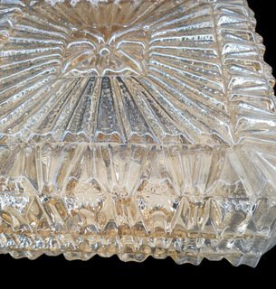 Image 1 of Lampada da soffitto in vetro ambrato vintage 2217