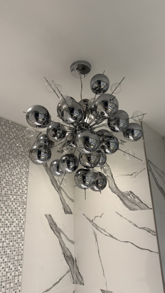 Image 1 of Näve Sputnik chandelier — chrome & glass, model 70264