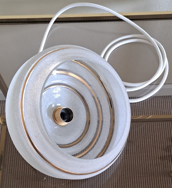 Image 1 of Vintage glass pendant lamp with new wiring