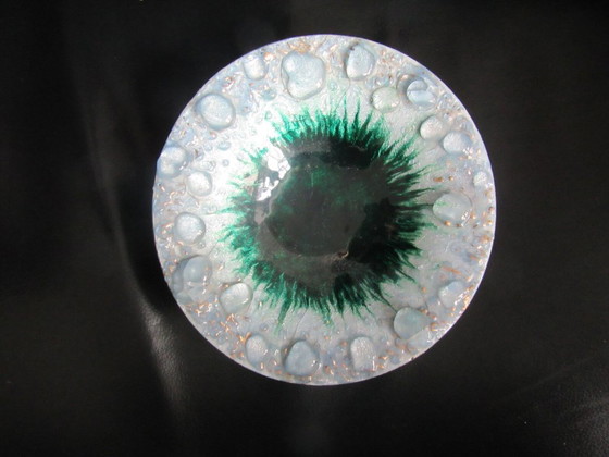 Image 1 of Ciotola smaltata Boris Veisbrot LIMOGES, piatto modernista con dettagli dorati.