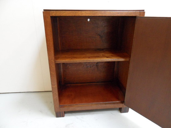 Image 1 of Art Deco one-door cabinet Amsterdam School