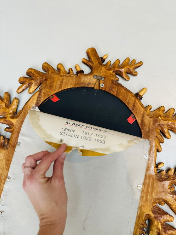 Image 1 of Grande specchio della Foresta Nera – legno intagliato a mano – anni '50/'60 – 75 cm