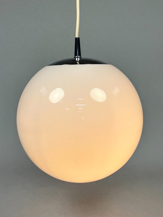 Image 1 of Vintage Glazen Bollamp / Hanglamp, Peill & Putzler, Duitsland 1960's