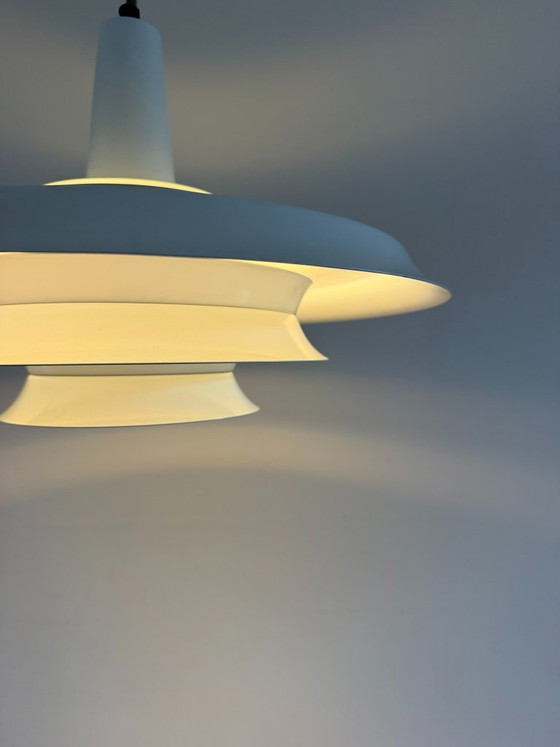 Vintage Danish pendant  - Carl Thore Trava style - Danish design lamp I – Granhaga, Pendant lamps, Aluminium (photo 4 of 9)