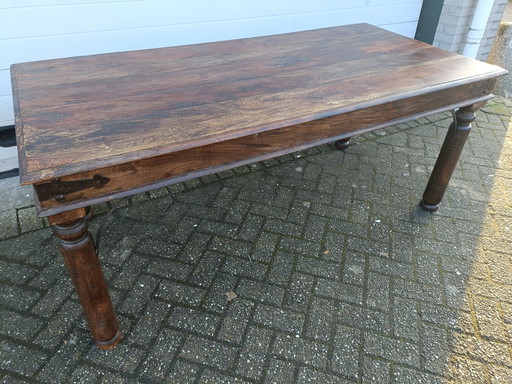 Antique teak dining table