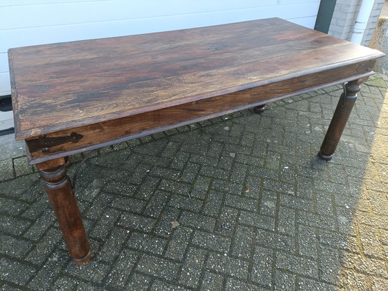 Image 1 of Antique teak dining table
