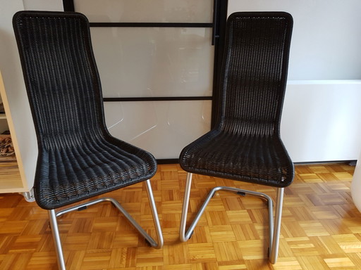 Stijlvolle zwarte eetkamerstoelen
