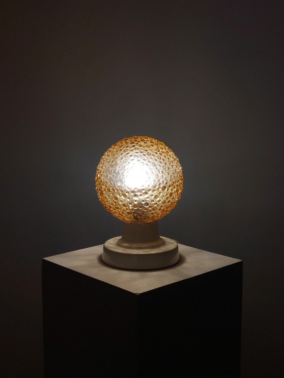 Image 1 of Vintage DDR bubble glass table lamp Table lamp