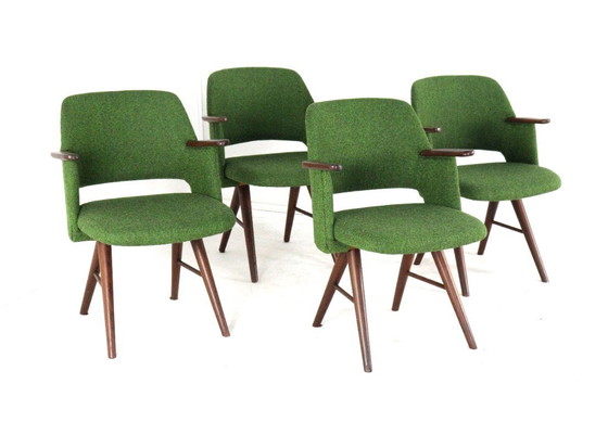 Image 1 of Set of 4 Pastoe chairs FT30 vintage upholstered